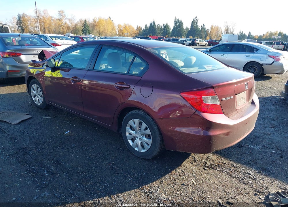 2012 HONDA CIVIC VIN: 19XFB2F56CE026844