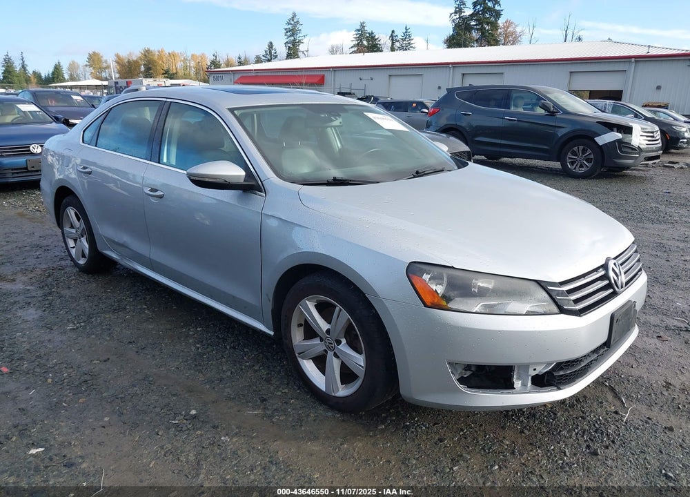 2012 VOLKSWAGEN PASSAT 2.5L SE VIN: 1VWBP7A3XCC099139