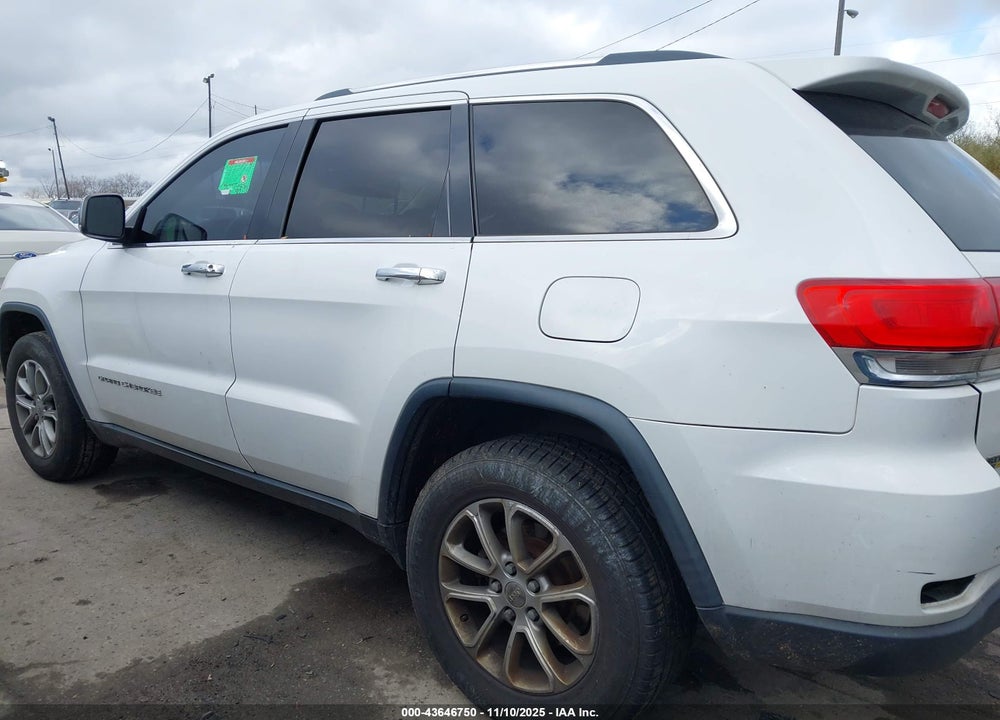 2015 JEEP GRAND CHEROKEE LIMITED VIN: 1C4RJEBGXFC792614