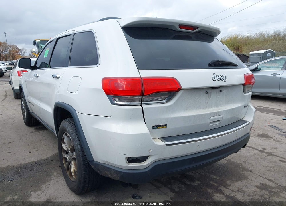 2015 JEEP GRAND CHEROKEE LIMITED VIN: 1C4RJEBGXFC792614