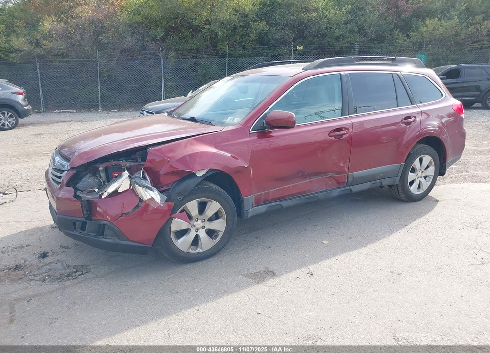 2011 SUBARU OUTBACK 2.5I PREMIUM VIN: 4S4BRBGC2B3326406