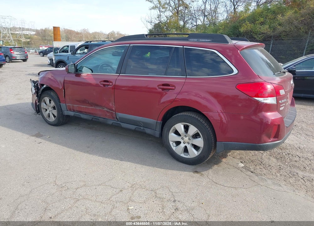 2011 SUBARU OUTBACK 2.5I PREMIUM VIN: 4S4BRBGC2B3326406