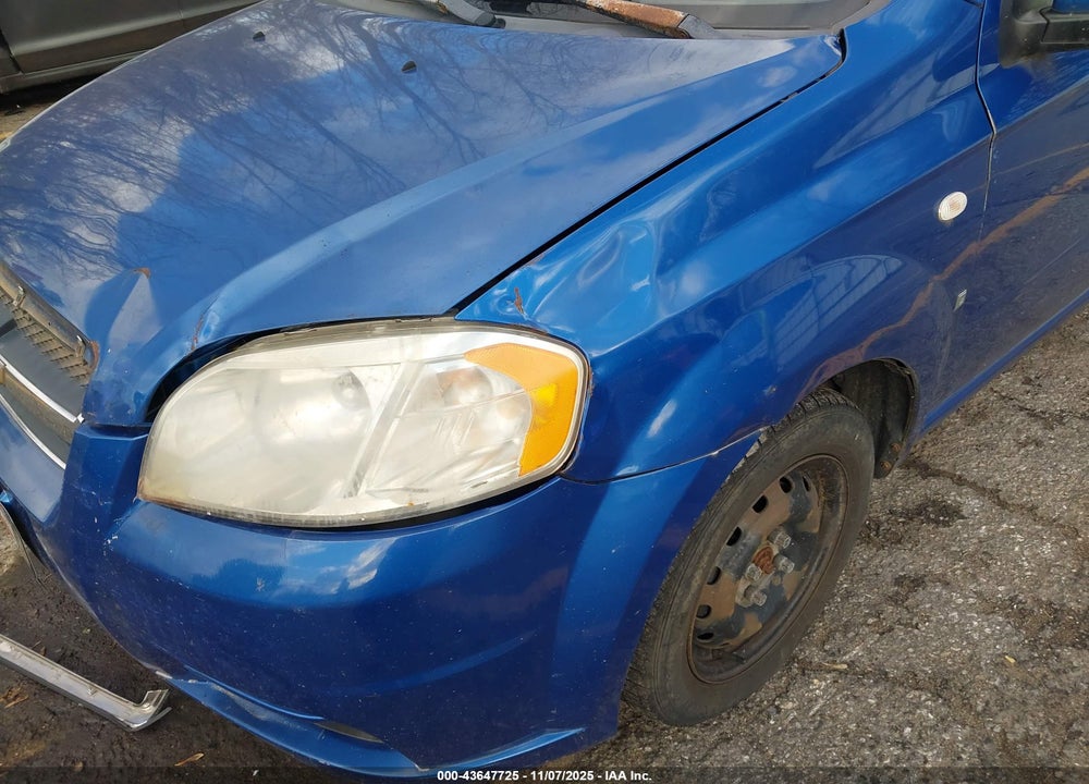 2007 CHEVROLET AVEO VIN: KL1TD56607B115908