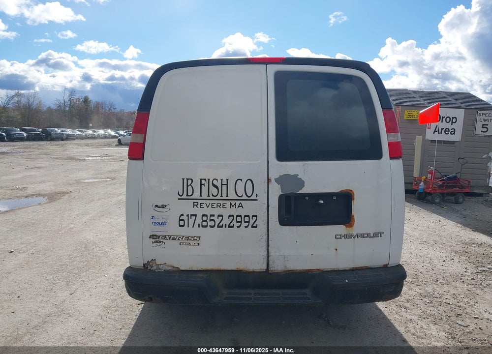 2013 CHEVROLET EXPRESS 2500 WORK VAN VIN: 1GCWGFBG9D1192280