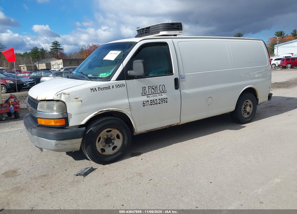 2013 CHEVROLET EXPRESS 2500 WORK VAN VIN: 1GCWGFBG9D1192280
