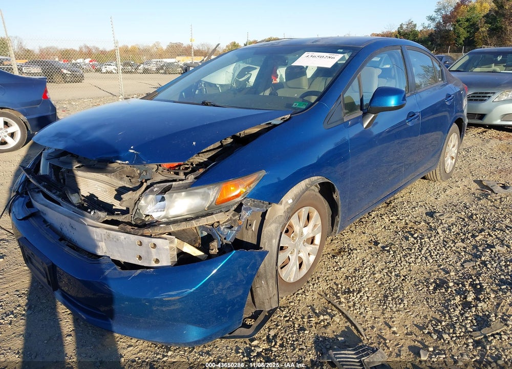 2012 HONDA CIVIC VIN: 2HGFB2F57CH531264