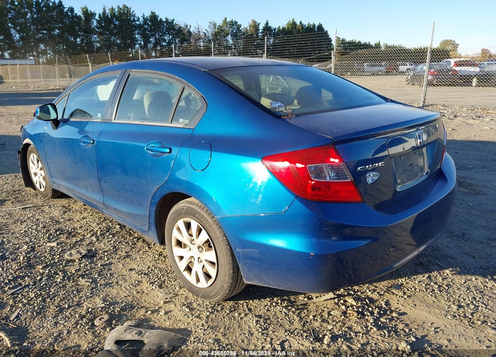 2012 HONDA CIVIC VIN: 2HGFB2F57CH531264
