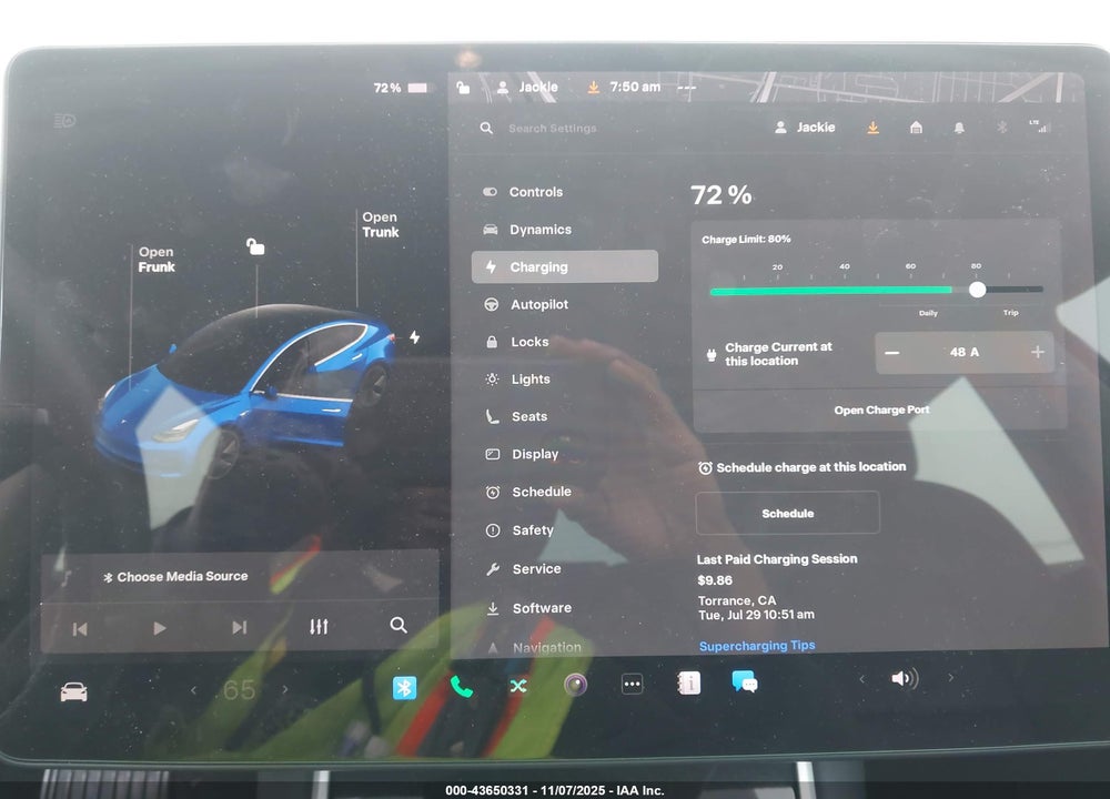 2019 TESLA MODEL 3 LONG RANGE/PERFORMANCE VIN: 5YJ3E1EB3KF442189