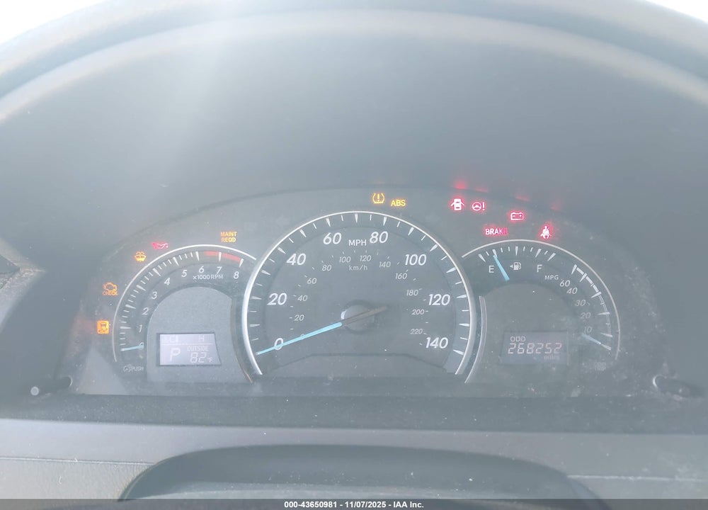 2012 TOYOTA CAMRY LE VIN: 4T4BF1FK0CR206343