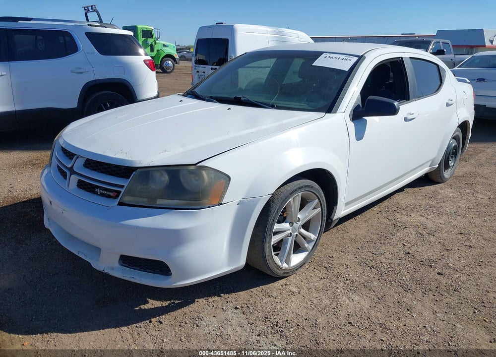 2013 DODGE AVENGER SE V6 VIN: 1C3CDZAG0DN581868