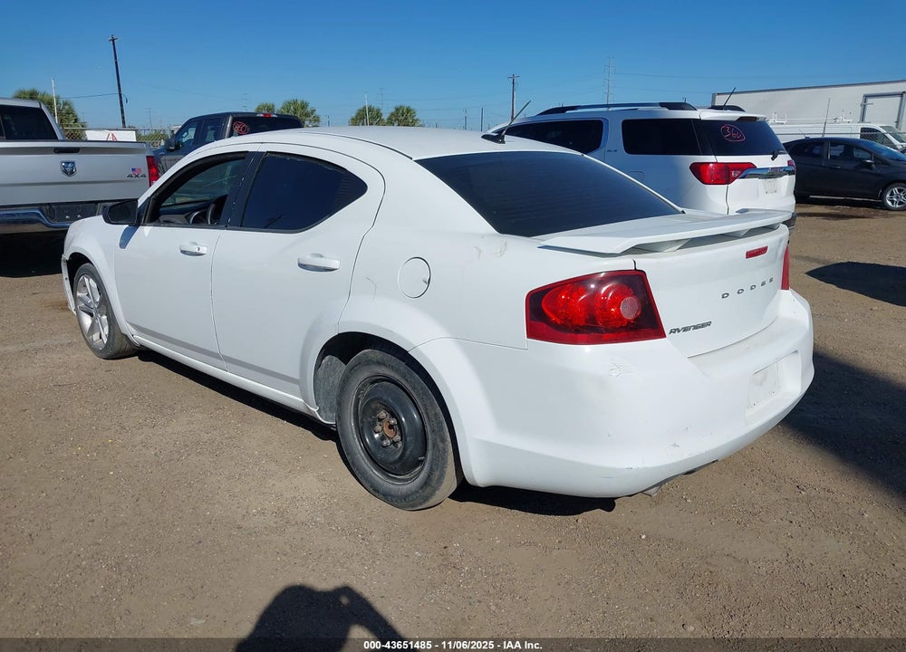 2013 DODGE AVENGER SE V6 VIN: 1C3CDZAG0DN581868