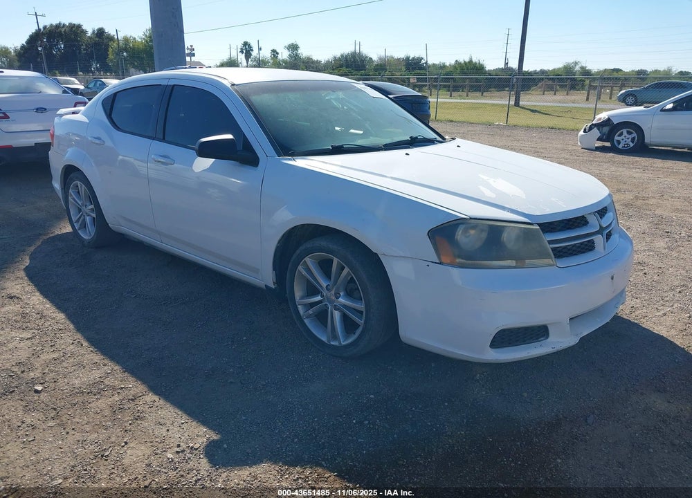 2013 DODGE AVENGER SE V6 VIN: 1C3CDZAG0DN581868