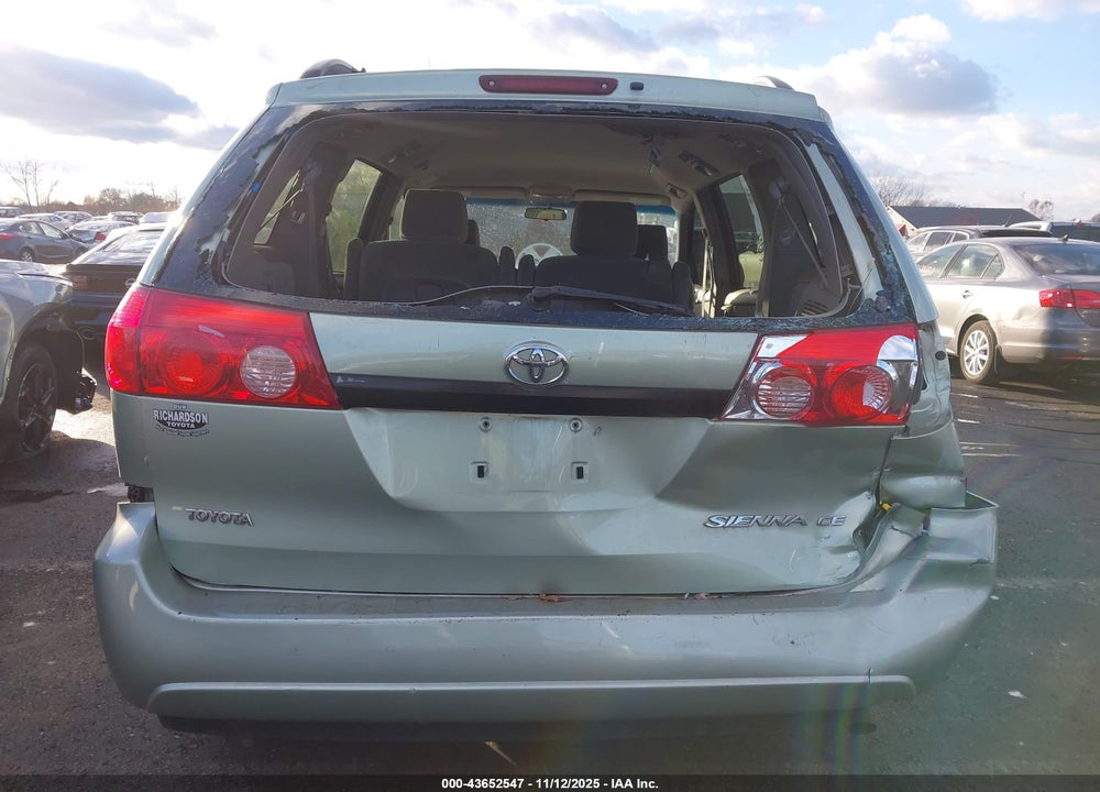 2008 TOYOTA SIENNA CE VIN: 5TDZK23C18S143504