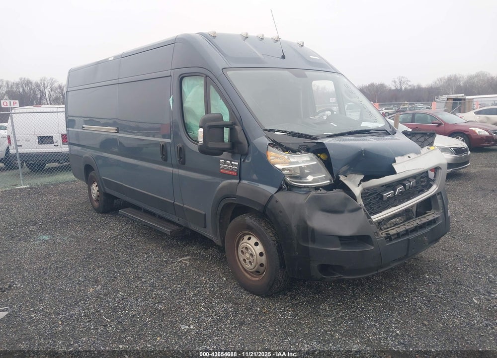 2019 RAM PROMASTER 3500 CARGO VAN HIGH ROOF 159 WB EXT VIN: 3C6URVJG7KE549132