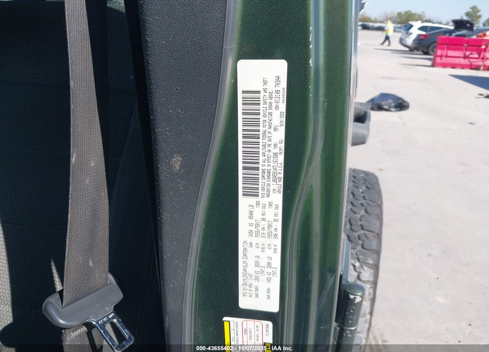 2007 JEEP WRANGLER UNLIMITED SAHARA VIN: 1J8GA59147L161506