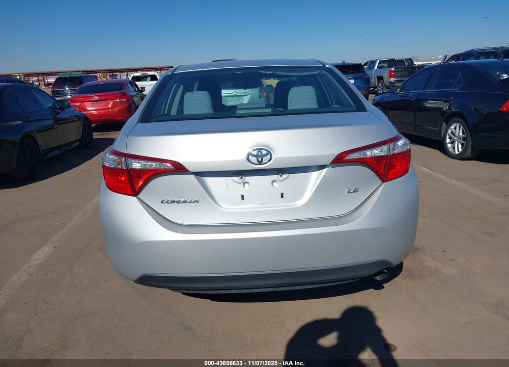 2016 TOYOTA COROLLA LE VIN: 2T1BURHE5GC693195