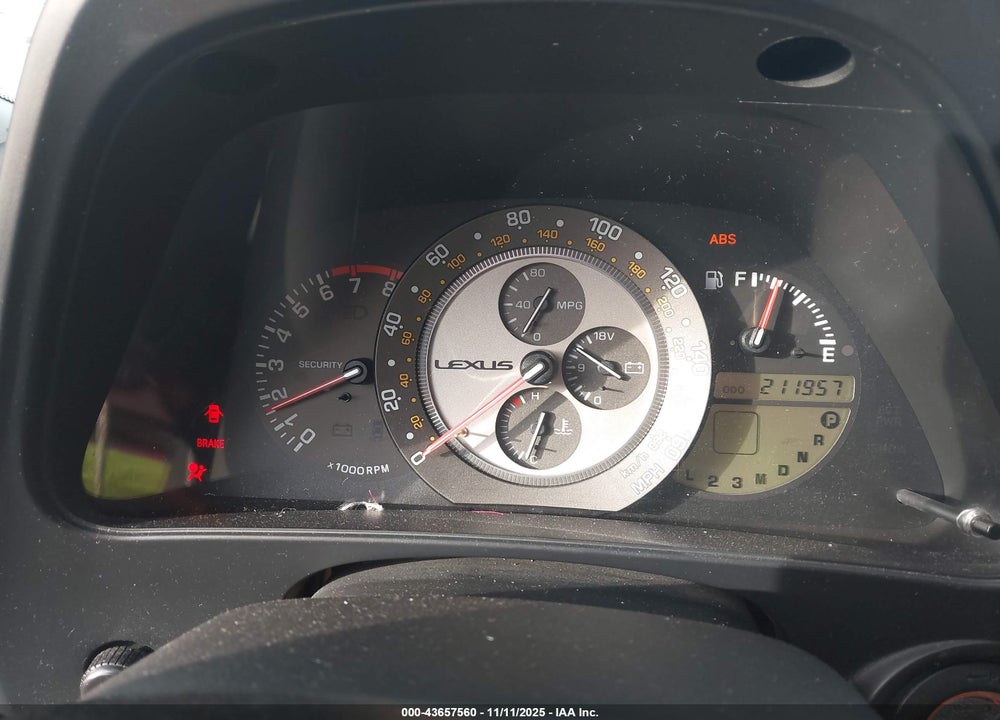 2001 LEXUS IS 300 VIN: JTHBD182910002144