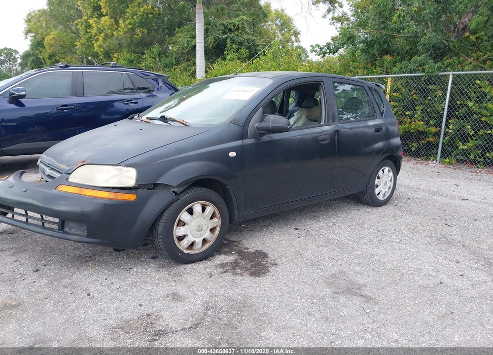 2005 CHEVROLET AVEO LT VIN: KL1TG62635B416138