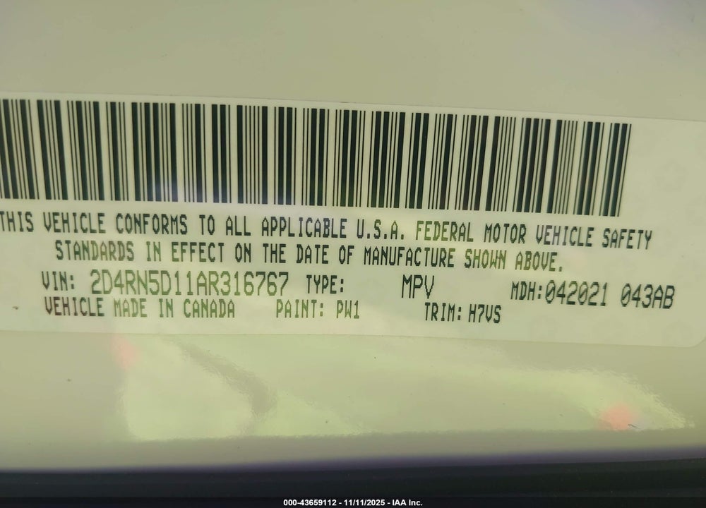 2010 DODGE GRAND CARAVAN SXT VIN: 2D4RN5D11AR316767