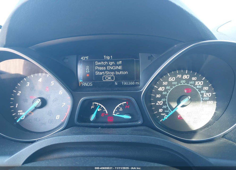 2013 FORD ESCAPE TITANIUM VIN: 1FMCU9J94DUC96962