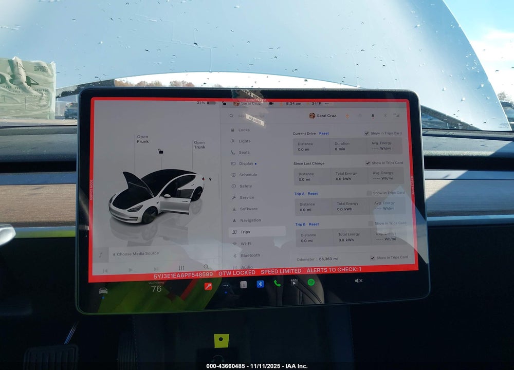 2023 TESLA MODEL 3 REAR-WHEEL DRIVE VIN: 5YJ3E1EA6PF548599