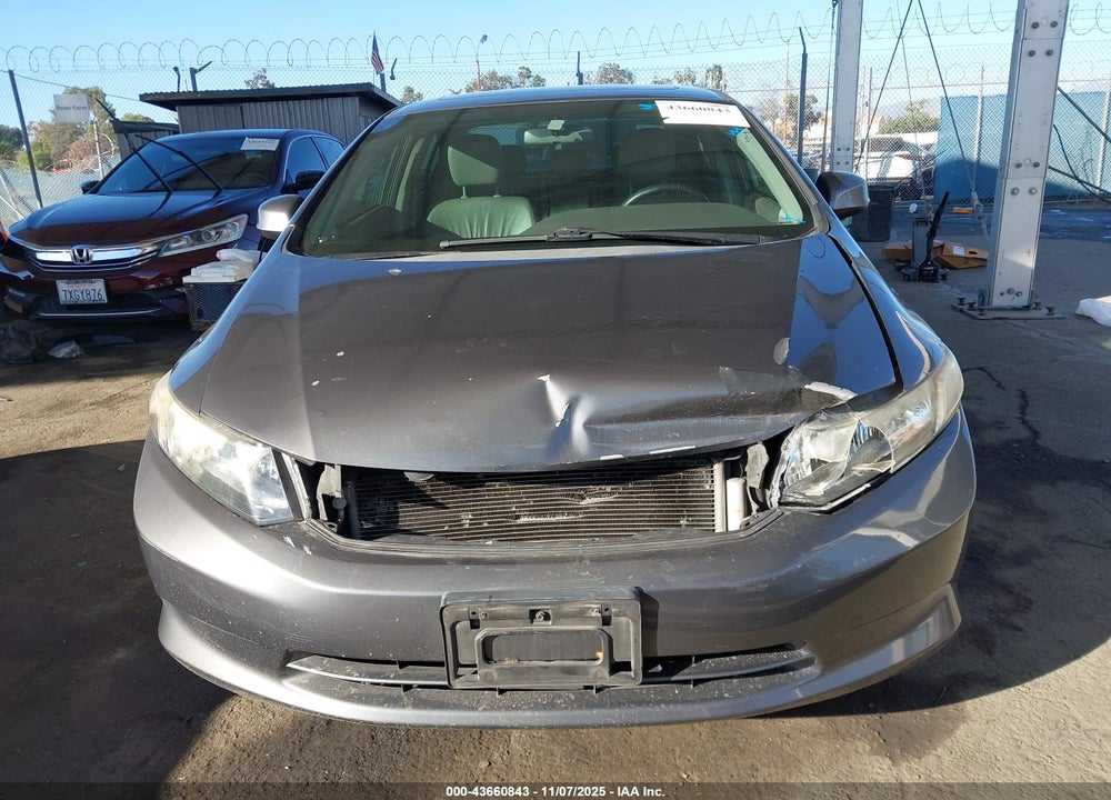 2012 HONDA CIVIC EX-L VIN: 2HGFB2F9XCH590876