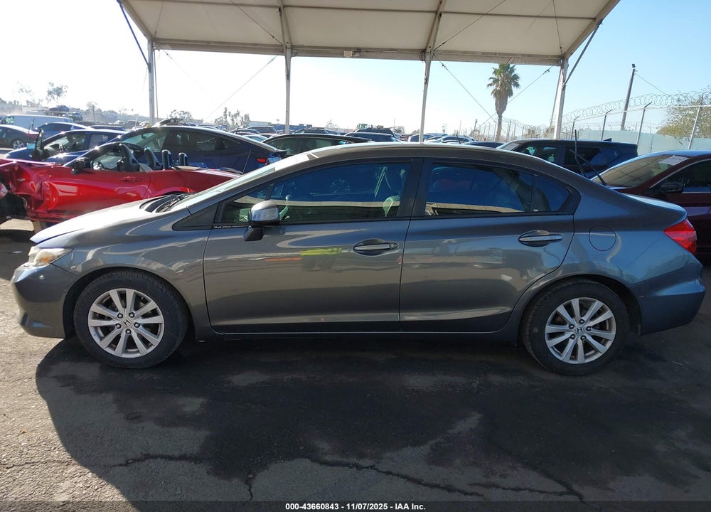 2012 HONDA CIVIC EX-L VIN: 2HGFB2F9XCH590876