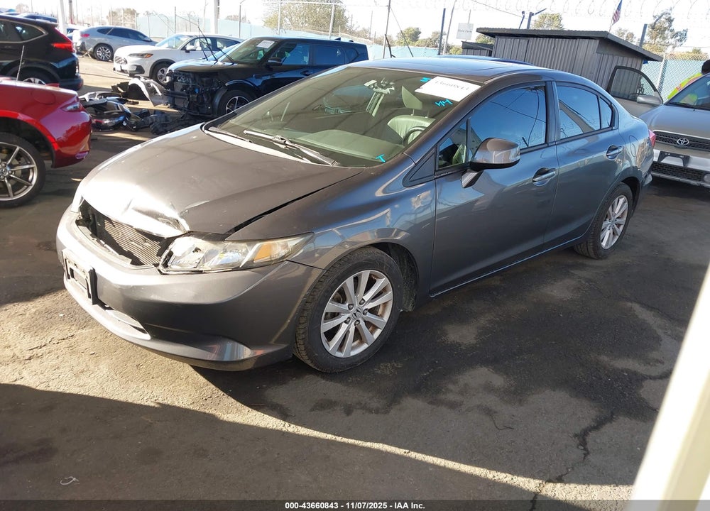 2012 HONDA CIVIC EX-L VIN: 2HGFB2F9XCH590876