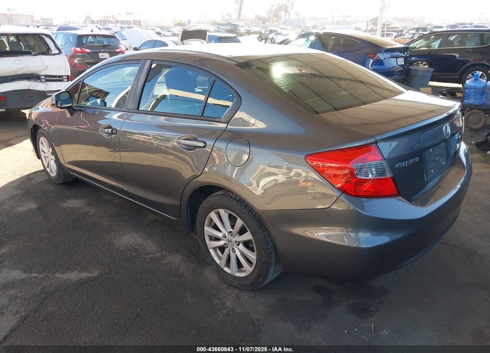 2012 HONDA CIVIC EX-L VIN: 2HGFB2F9XCH590876