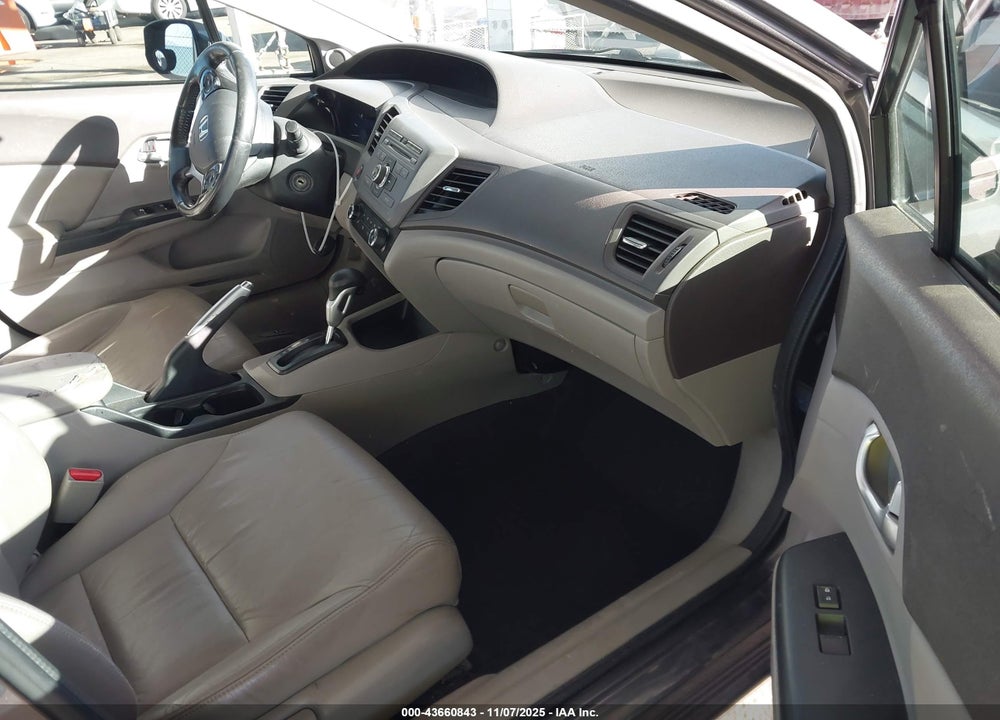 2012 HONDA CIVIC EX-L VIN: 2HGFB2F9XCH590876