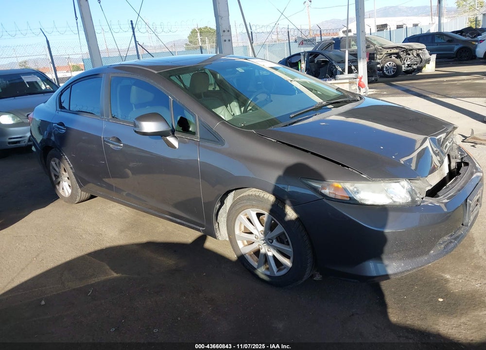 2012 HONDA CIVIC EX-L VIN: 2HGFB2F9XCH590876
