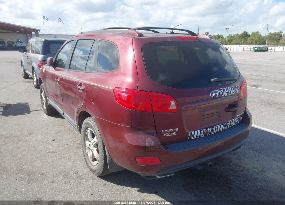 2007 HYUNDAI SANTA FE GLS VIN: 5NMSG13DX7H124022