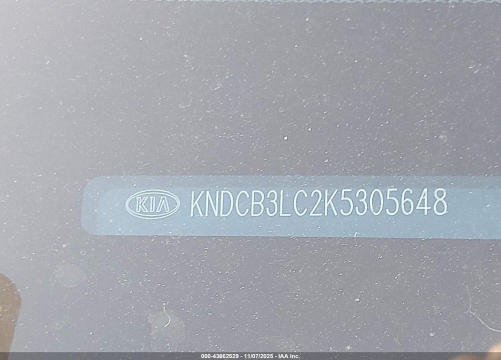 2019 KIA NIRO LX VIN: KNDCB3LC2K5305648