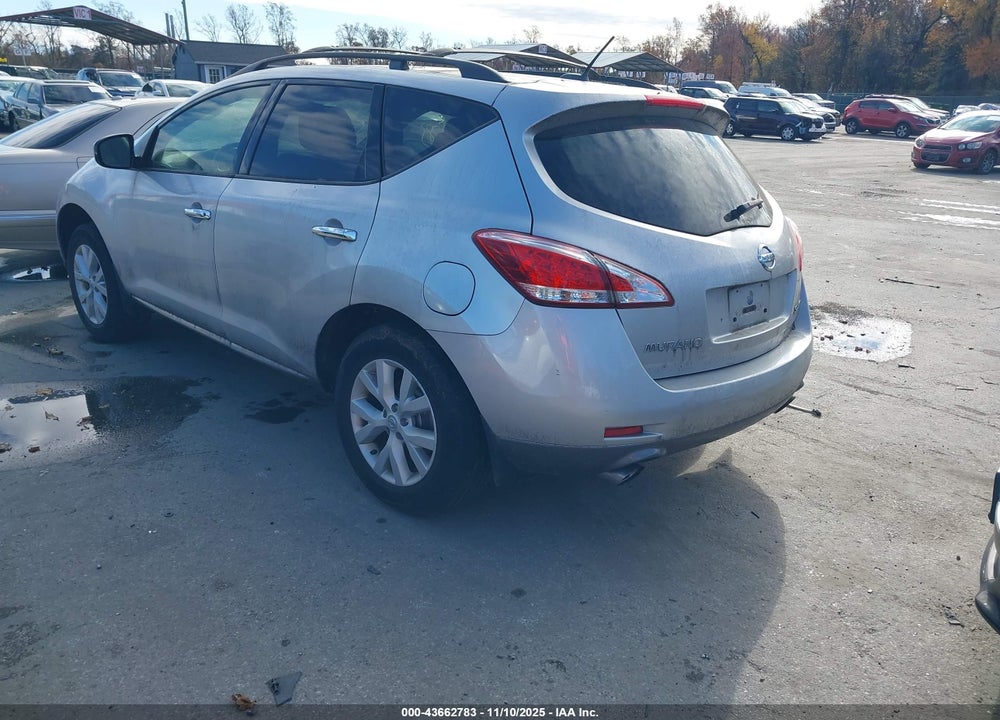 2012 NISSAN MURANO SL VIN: JN8AZ1MW2CW210507