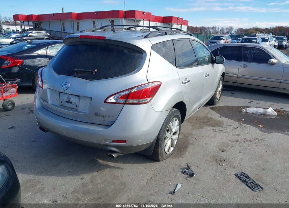 2012 NISSAN MURANO SL VIN: JN8AZ1MW2CW210507