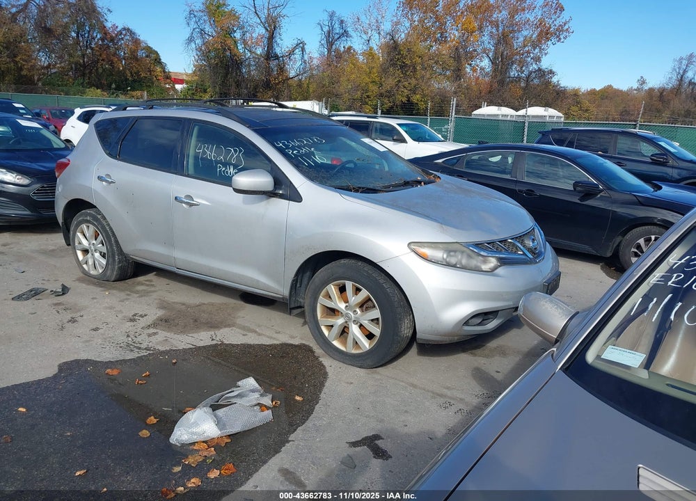2012 NISSAN MURANO SL VIN: JN8AZ1MW2CW210507