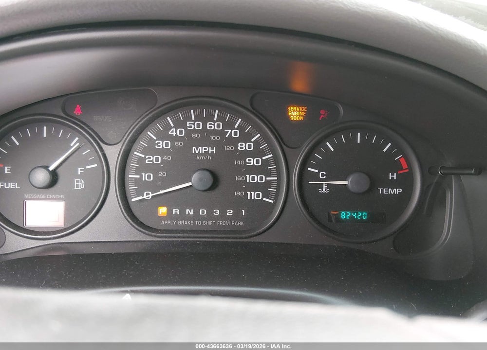 2002 CHEVROLET VENTURE VIN: 1GNDX03E42D263261