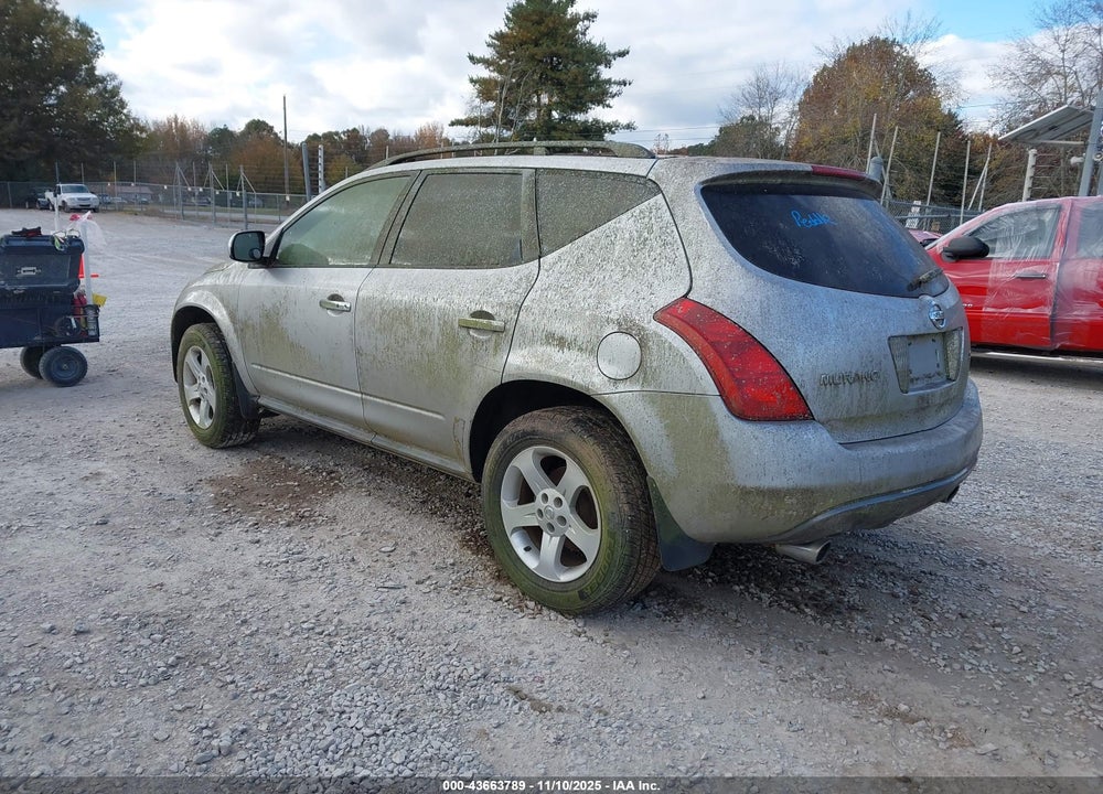 2005 NISSAN MURANO SL VIN: JN8AZ08T75W324757