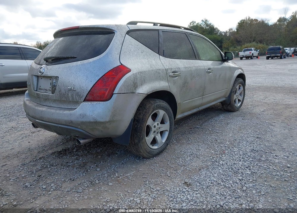 2005 NISSAN MURANO SL VIN: JN8AZ08T75W324757