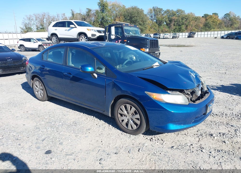 2012 HONDA CIVIC LX VIN: 2HGFB2F51CH581528