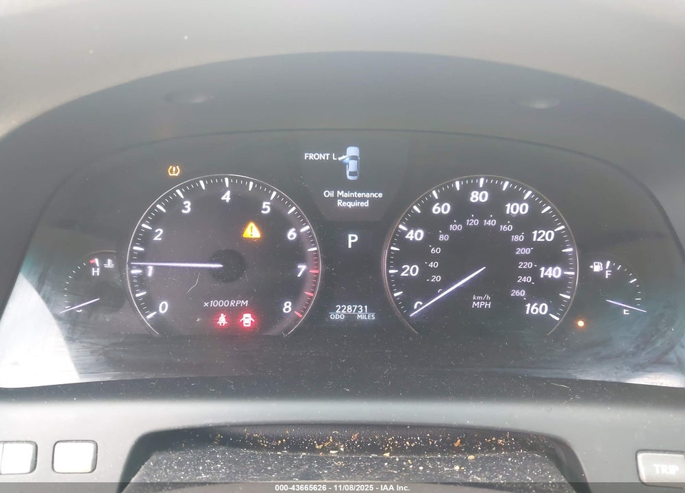 2007 LEXUS LS 460 VIN: JTHBL46F875040079