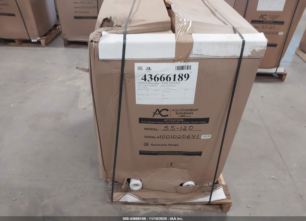 2025 AQUA COMFORT POOL HEATING PUMP SS120 VIN: 1001020641