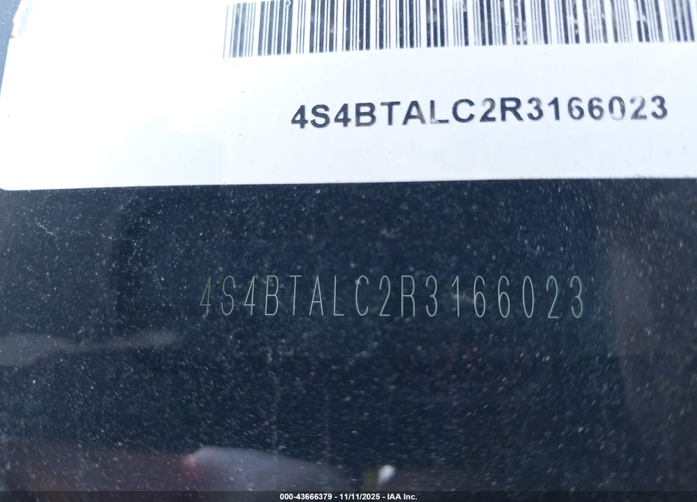 2024 SUBARU OUTBACK VIN: 4S4BTALC2R3166023