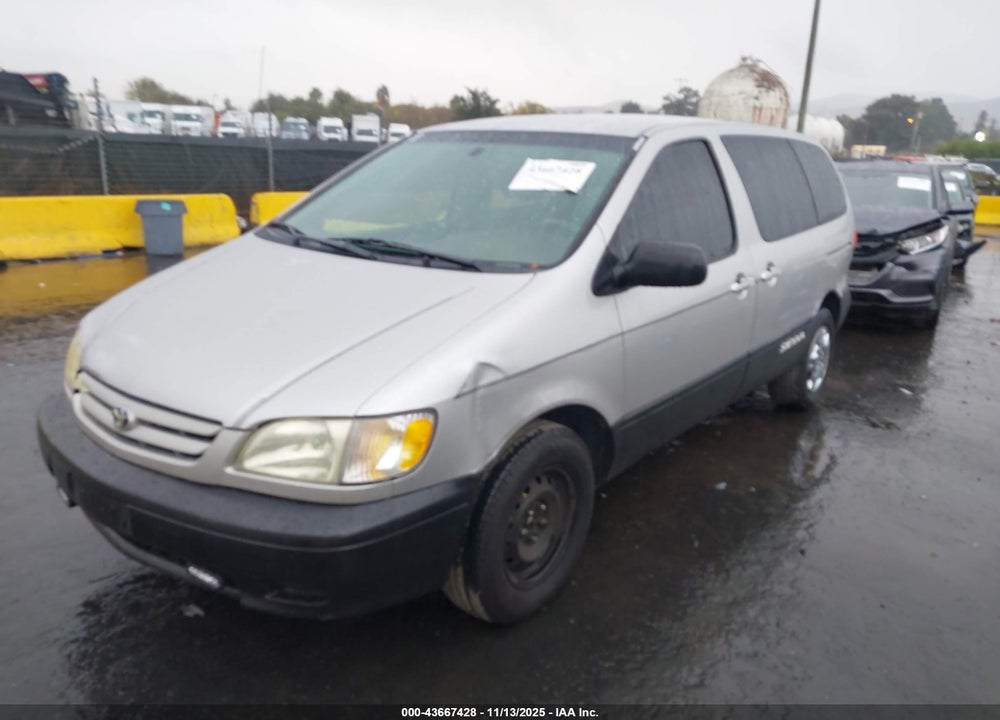 2001 TOYOTA SIENNA CE VIN: 4T3ZF19C51U400030
