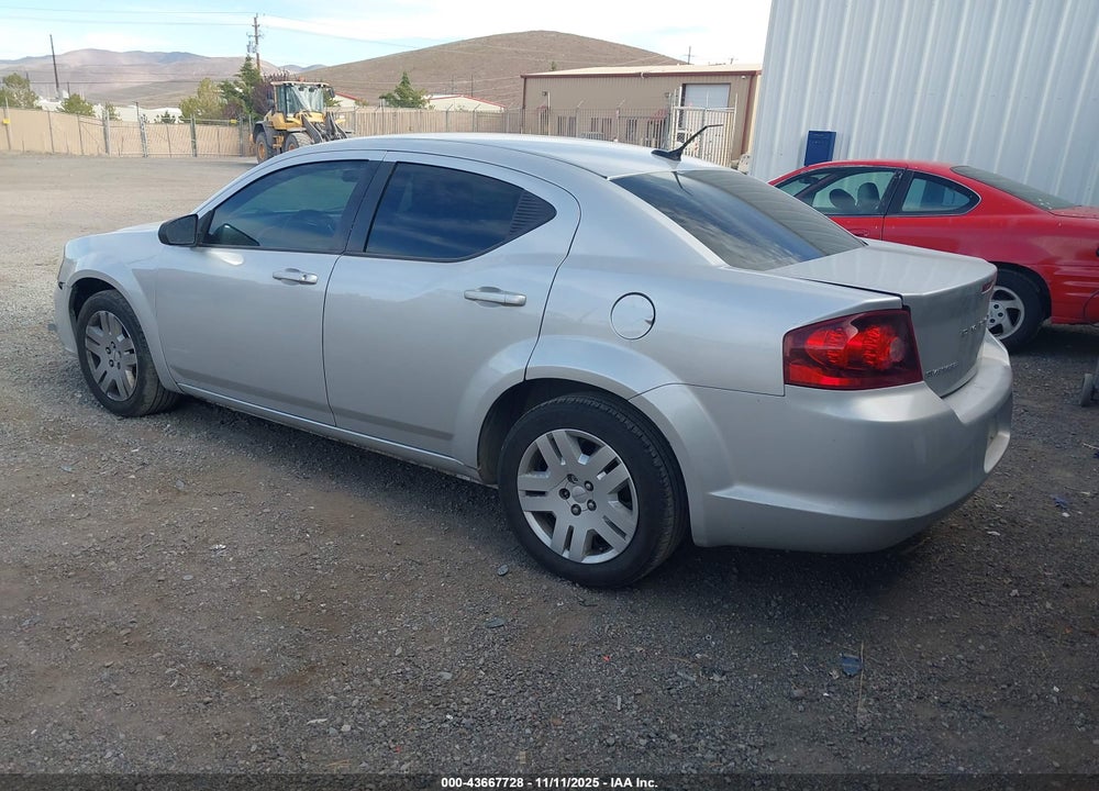 2012 DODGE AVENGER SE VIN: 1C3CDZAB6CN265653