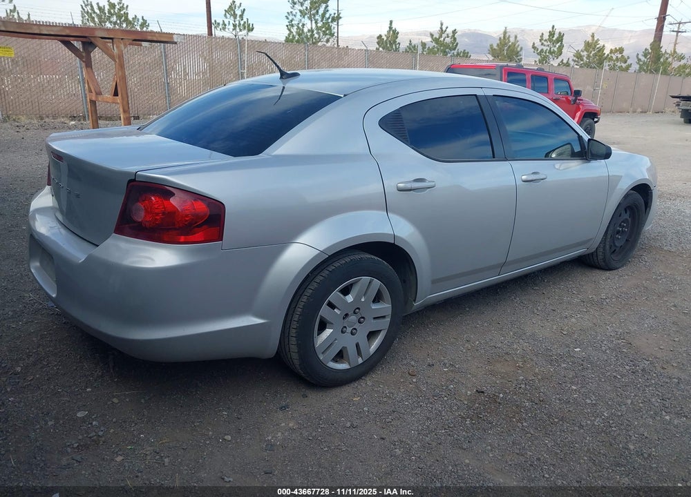 2012 DODGE AVENGER SE VIN: 1C3CDZAB6CN265653