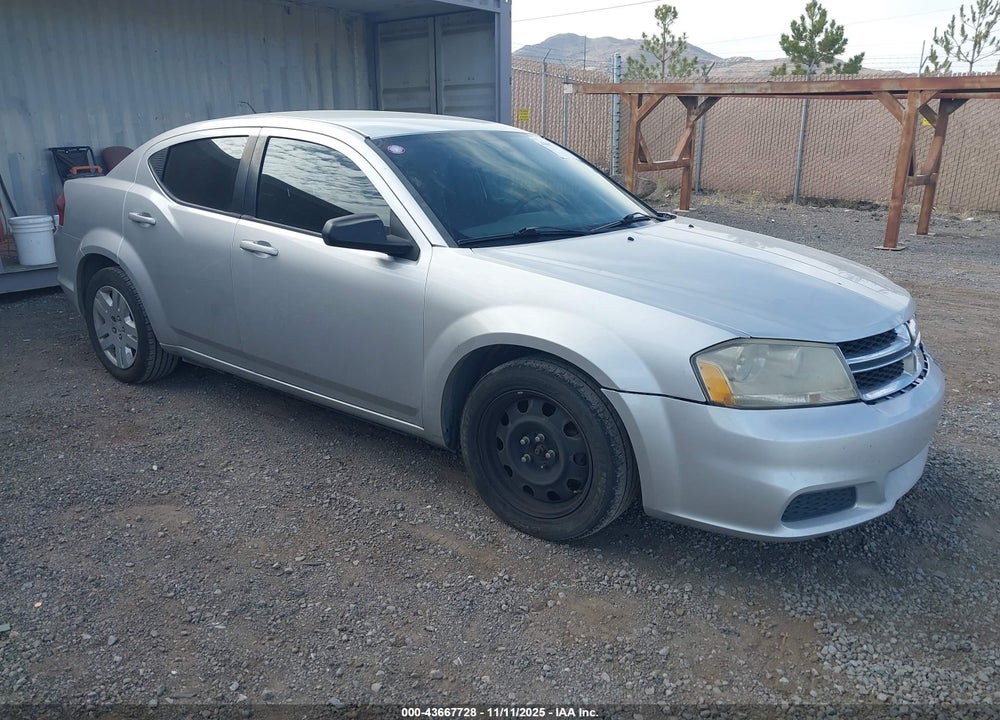 2012 DODGE AVENGER SE VIN: 1C3CDZAB6CN265653