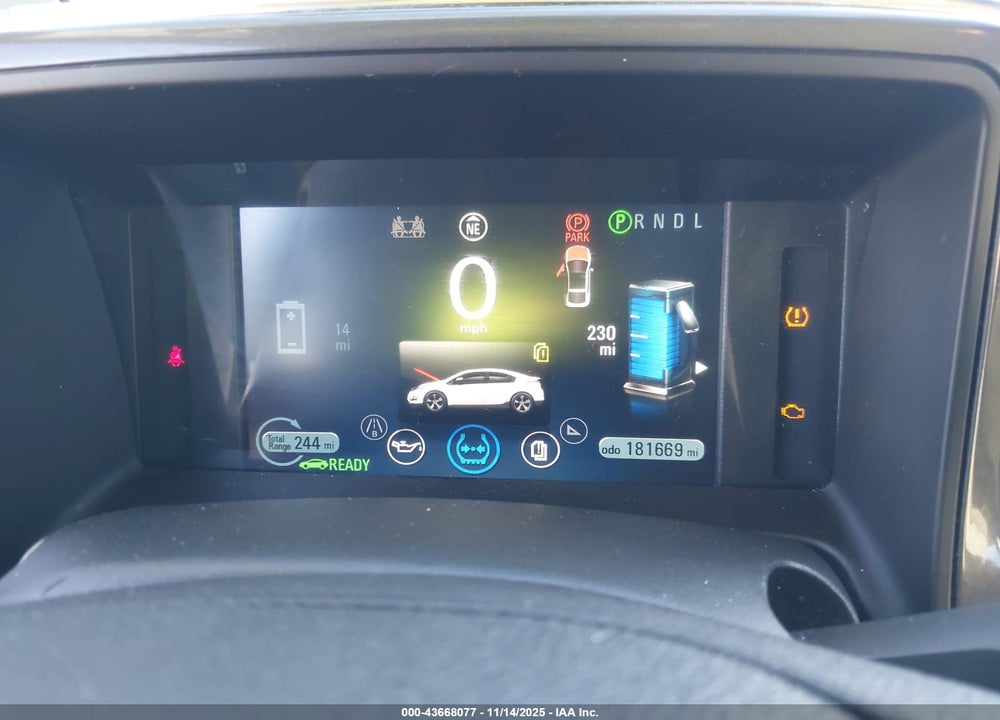 2012 CHEVROLET VOLT VIN: 1G1RD6E49CU101716