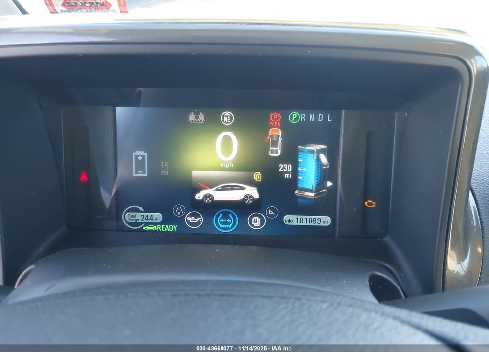 2012 CHEVROLET VOLT VIN: 1G1RD6E49CU101716