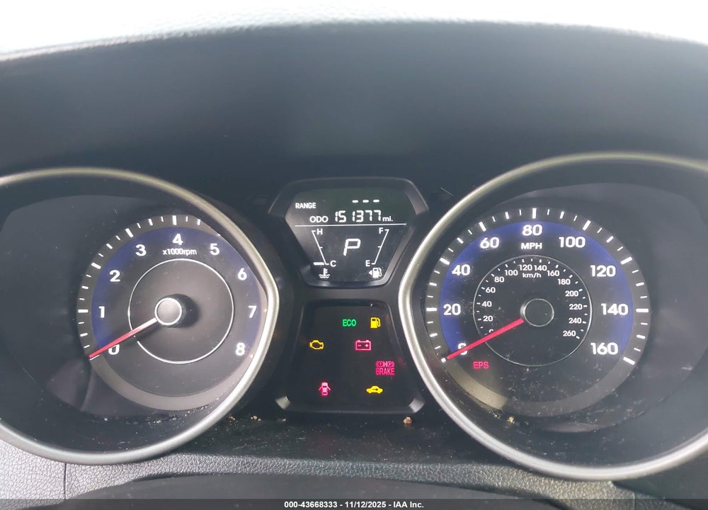 2013 HYUNDAI ELANTRA LIMITED VIN: 5NPDH4AE3DH247873